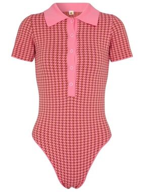 Tropic of C Houndstooth jacquard knit bodysuit